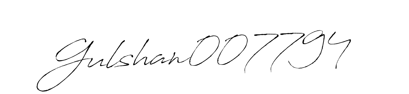 Also we have Gulshan007794 name is the best signature style. Create professional handwritten signature collection using Antro_Vectra autograph style. Gulshan007794 signature style 6 images and pictures png