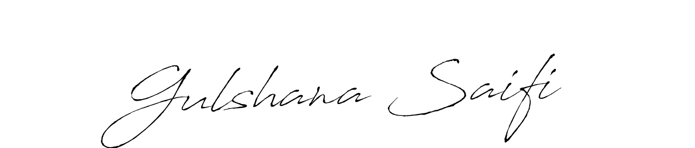 Also we have Gulshana Saifi name is the best signature style. Create professional handwritten signature collection using Antro_Vectra autograph style. Gulshana Saifi signature style 6 images and pictures png