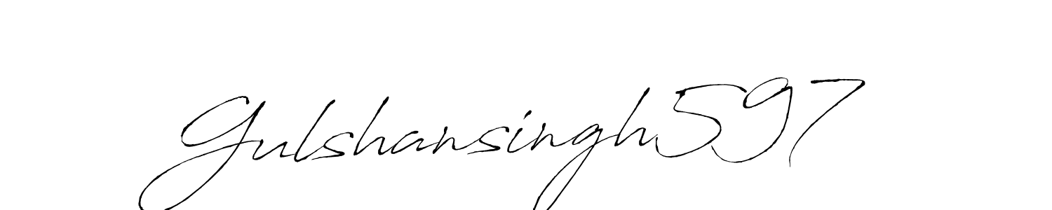 How to make Gulshansingh597 name signature. Use Antro_Vectra style for creating short signs online. This is the latest handwritten sign. Gulshansingh597 signature style 6 images and pictures png