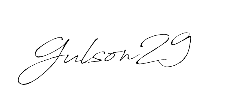 You should practise on your own different ways (Antro_Vectra) to write your name (Gulson29) in signature. don't let someone else do it for you. Gulson29 signature style 6 images and pictures png