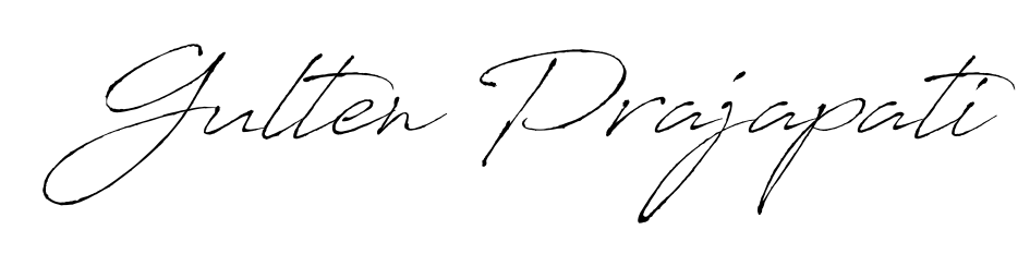 A classic penmanship look for Gulten Prajapati. The Antro_Vectra font brings timeless elegance and confidence to every signed document. Gulten Prajapati signature style 6 images and pictures png