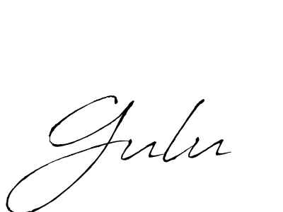 How to Draw Gulu signature style? Antro_Vectra is a latest design signature styles for name Gulu. Gulu signature style 6 images and pictures png