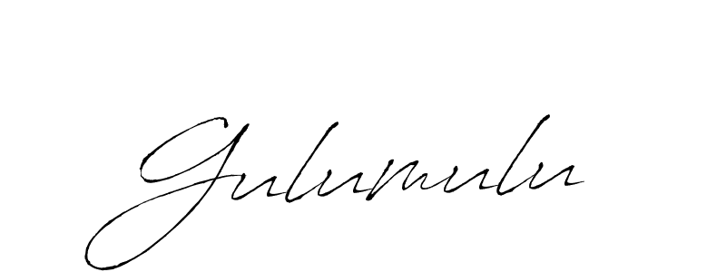 Create a beautiful signature design for name Gulumulu. With this signature (Antro_Vectra) fonts, you can make a handwritten signature for free. Gulumulu signature style 6 images and pictures png