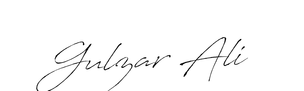 Make a beautiful signature design for name Gulzar Ali. With this signature (Antro_Vectra) style, you can create a handwritten signature for free. Gulzar Ali signature style 6 images and pictures png