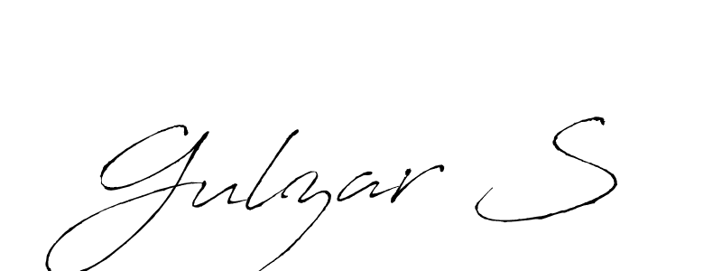 How to make Gulzar S name signature. Use Antro_Vectra style for creating short signs online. This is the latest handwritten sign. Gulzar S signature style 6 images and pictures png