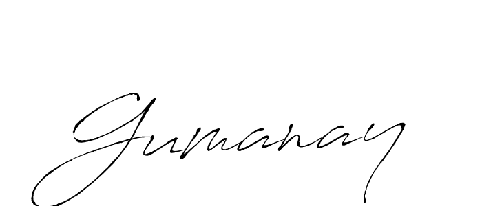 How to make Gumanay signature? Antro_Vectra is a professional autograph style. Create handwritten signature for Gumanay name. Gumanay signature style 6 images and pictures png