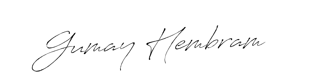 Also You can easily find your signature by using the search form. We will create Gumay Hembram name handwritten signature images for you free of cost using Antro_Vectra sign style. Gumay Hembram signature style 6 images and pictures png