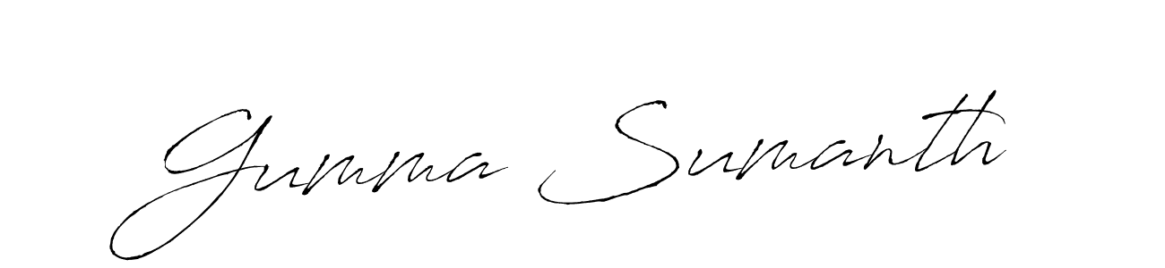 See photos of Gumma Sumanth official signature by Spectra . Check more albums & portfolios. Read reviews & check more about Antro_Vectra font. Gumma Sumanth signature style 6 images and pictures png