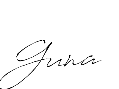 Also we have Guna name is the best signature style. Create professional handwritten signature collection using Antro_Vectra autograph style. Guna signature style 6 images and pictures png