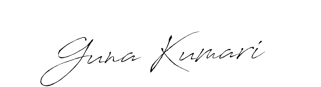 Guna Kumari stylish signature style. Best Handwritten Sign (Antro_Vectra) for my name. Handwritten Signature Collection Ideas for my name Guna Kumari. Guna Kumari signature style 6 images and pictures png