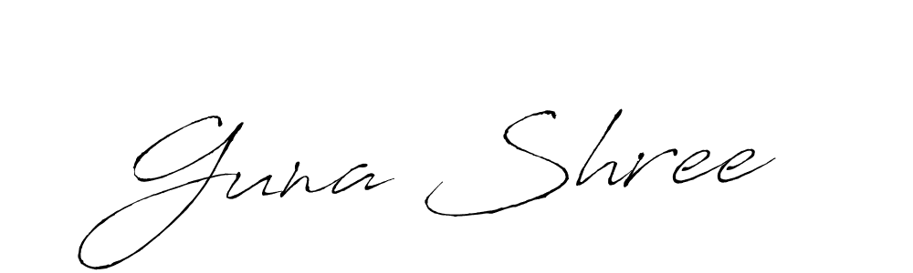 Use a signature maker to create a handwritten signature online. With this signature software, you can design (Antro_Vectra) your own signature for name Guna Shree. Guna Shree signature style 6 images and pictures png