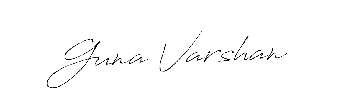 Design your own signature with our free online signature maker. With this signature software, you can create a handwritten (Antro_Vectra) signature for name Guna Varshan. Guna Varshan signature style 6 images and pictures png