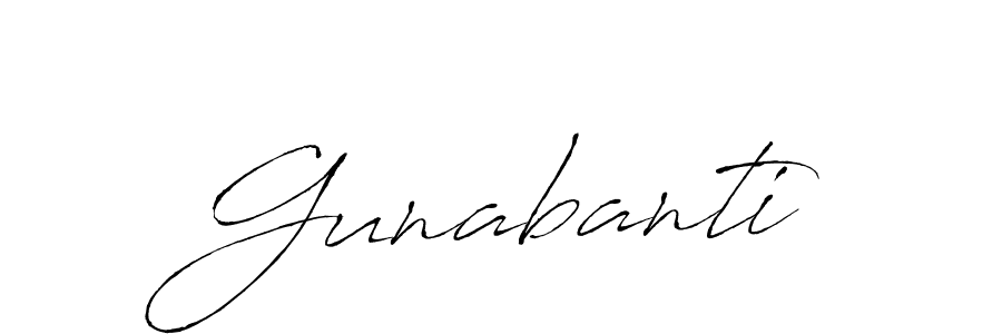 Design your own signature with our free online signature maker. With this signature software, you can create a handwritten (Antro_Vectra) signature for name Gunabanti. Gunabanti signature style 6 images and pictures png