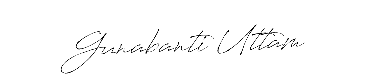 Design your own signature with our free online signature maker. With this signature software, you can create a handwritten (Antro_Vectra) signature for name Gunabanti Uttam. Gunabanti Uttam signature style 6 images and pictures png