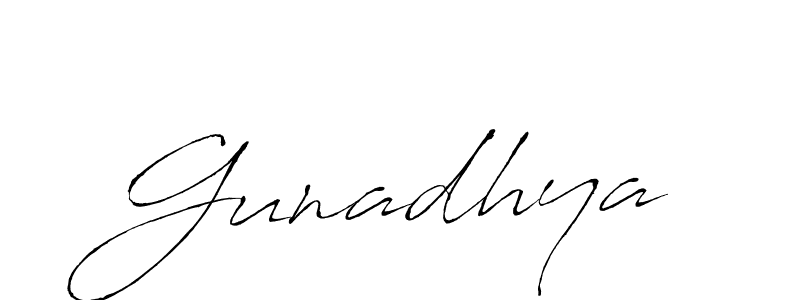 The best way (Antro_Vectra) to make a short signature is to pick only two or three words in your name. The name Gunadhya include a total of six letters. For converting this name. Gunadhya signature style 6 images and pictures png