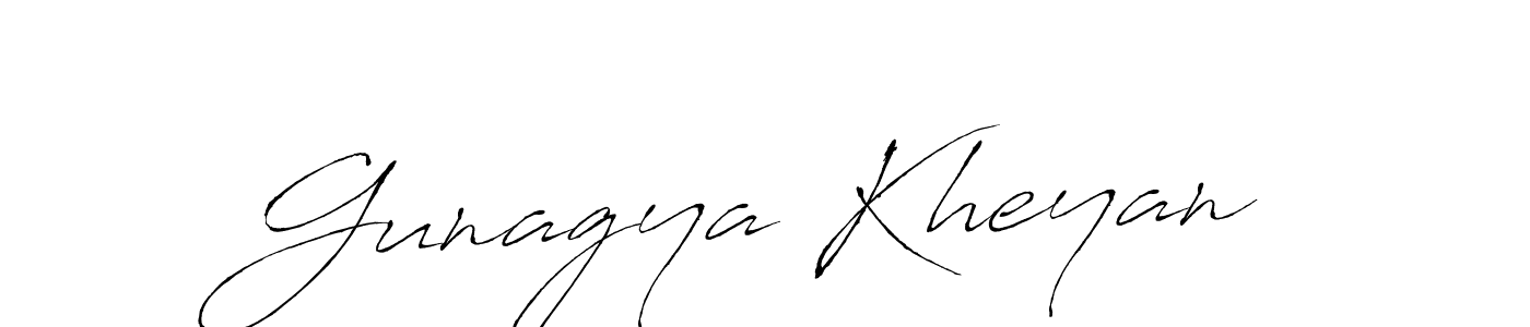 Create a beautiful signature design for name Gunagya Kheyan. With this signature (Antro_Vectra) fonts, you can make a handwritten signature for free. Gunagya Kheyan signature style 6 images and pictures png