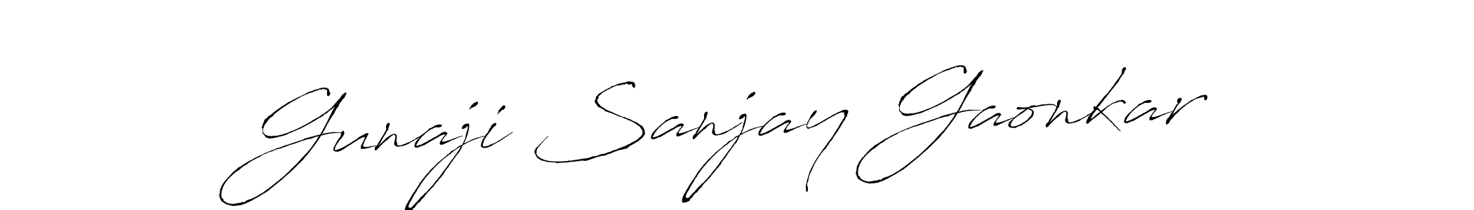 Also we have Gunaji Sanjay Gaonkar name is the best signature style. Create professional handwritten signature collection using Antro_Vectra autograph style. Gunaji Sanjay Gaonkar signature style 6 images and pictures png