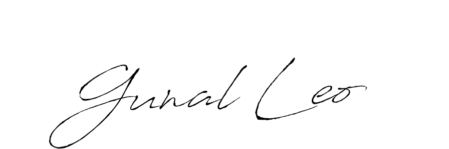 Similarly Antro_Vectra is the best handwritten signature design. Signature creator online .You can use it as an online autograph creator for name Gunal Leo. Gunal Leo signature style 6 images and pictures png