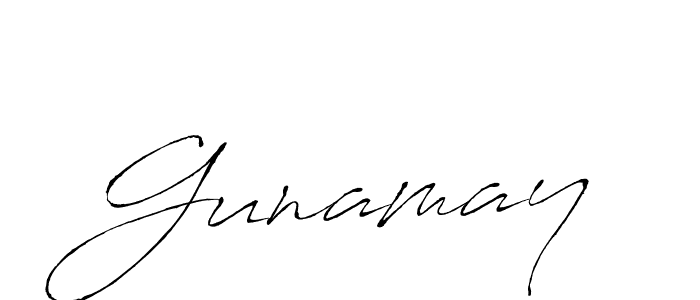 Design your own signature with our free online signature maker. With this signature software, you can create a handwritten (Antro_Vectra) signature for name Gunamay. Gunamay signature style 6 images and pictures png