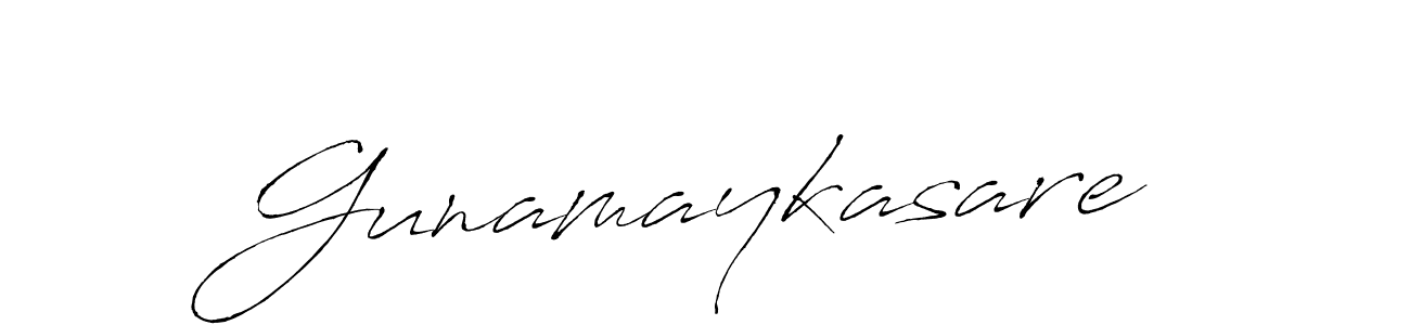 How to make Gunamaykasare name signature. Use Antro_Vectra style for creating short signs online. This is the latest handwritten sign. Gunamaykasare signature style 6 images and pictures png