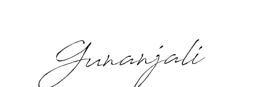 Use a signature maker to create a handwritten signature online. With this signature software, you can design (Antro_Vectra) your own signature for name Gunanjali. Gunanjali signature style 6 images and pictures png