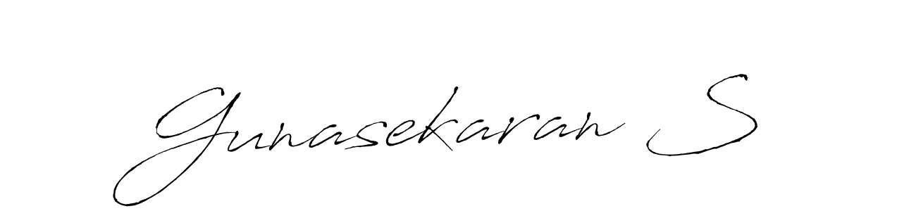 Antro_Vectra is a professional signature style that is perfect for those who want to add a touch of class to their signature. It is also a great choice for those who want to make their signature more unique. Get Gunasekaran S name to fancy signature for free. Gunasekaran S signature style 6 images and pictures png