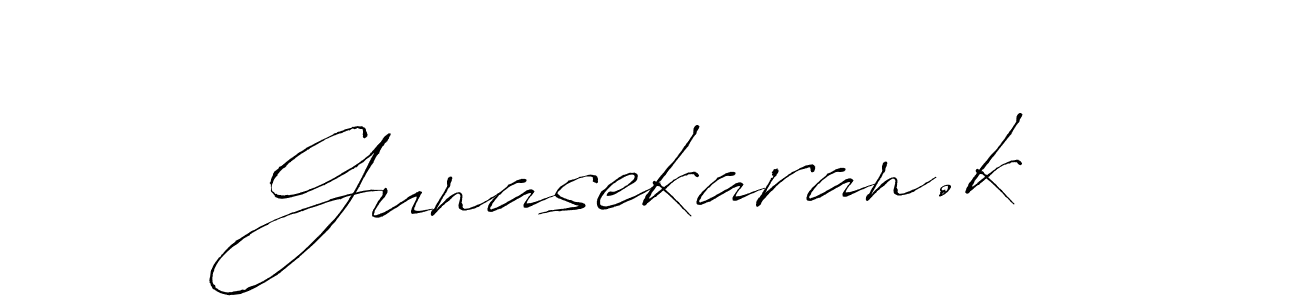 Make a beautiful signature design for name Gunasekaran.k. With this signature (Antro_Vectra) style, you can create a handwritten signature for free. Gunasekaran.k signature style 6 images and pictures png