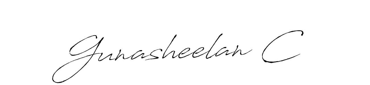 Design your own signature with our free online signature maker. With this signature software, you can create a handwritten (Antro_Vectra) signature for name Gunasheelan C. Gunasheelan C signature style 6 images and pictures png