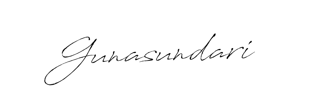 You should practise on your own different ways (Antro_Vectra) to write your name (Gunasundari) in signature. don't let someone else do it for you. Gunasundari signature style 6 images and pictures png