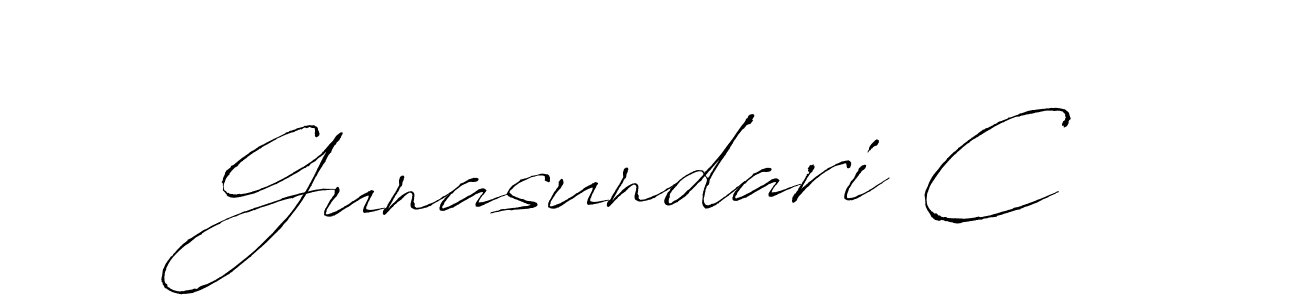 Use a signature maker to create a handwritten signature online. With this signature software, you can design (Antro_Vectra) your own signature for name Gunasundari C. Gunasundari C signature style 6 images and pictures png