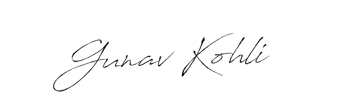 Make a short Gunav Kohli signature style. Manage your documents anywhere anytime using Antro_Vectra. Create and add eSignatures, submit forms, share and send files easily. Gunav Kohli signature style 6 images and pictures png