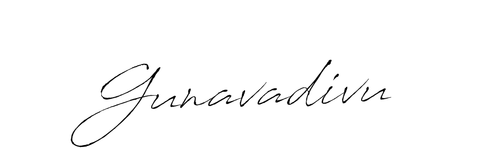 Gunavadivu stylish signature style. Best Handwritten Sign (Antro_Vectra) for my name. Handwritten Signature Collection Ideas for my name Gunavadivu. Gunavadivu signature style 6 images and pictures png