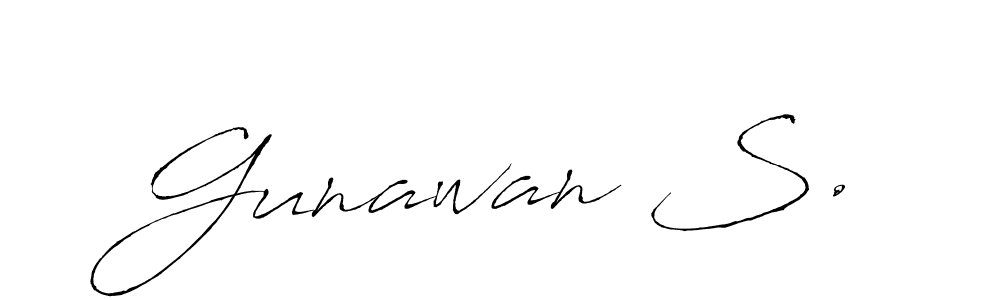 Make a beautiful signature design for name Gunawan S.. With this signature (Antro_Vectra) style, you can create a handwritten signature for free. Gunawan S. signature style 6 images and pictures png