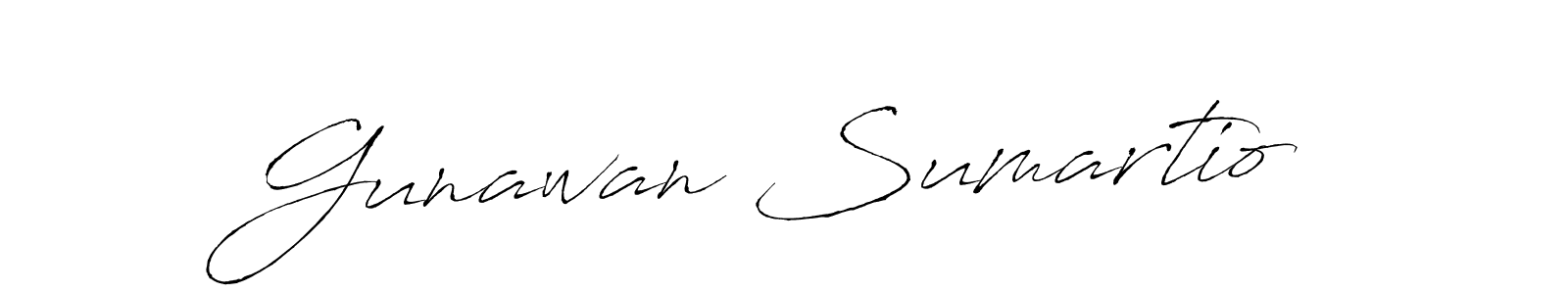 if you are searching for the best signature style for your name Gunawan Sumartio. so please give up your signature search. here we have designed multiple signature styles  using Antro_Vectra. Gunawan Sumartio signature style 6 images and pictures png