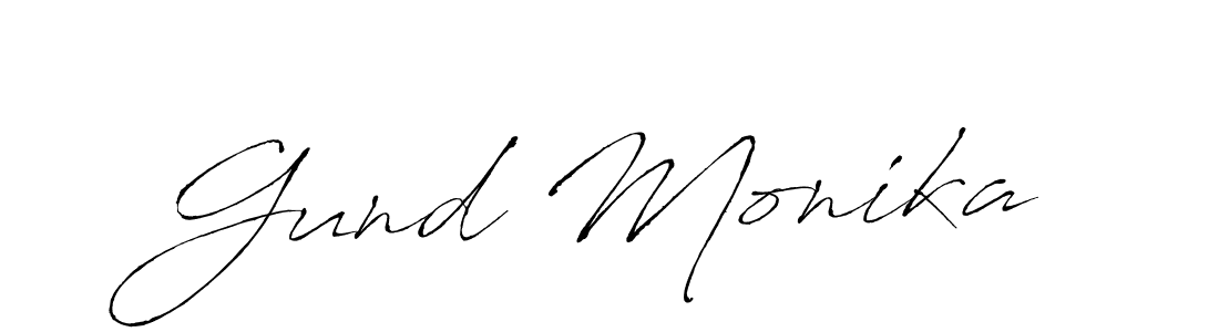 Also we have Gund Monika name is the best signature style. Create professional handwritten signature collection using Antro_Vectra autograph style. Gund Monika signature style 6 images and pictures png