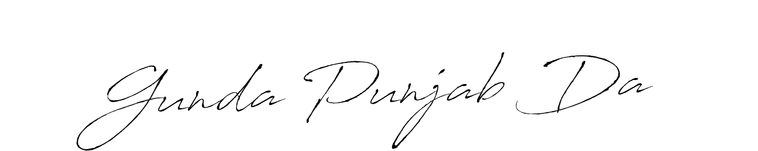 Make a beautiful signature design for name Gunda Punjab Da. With this signature (Antro_Vectra) style, you can create a handwritten signature for free. Gunda Punjab Da signature style 6 images and pictures png