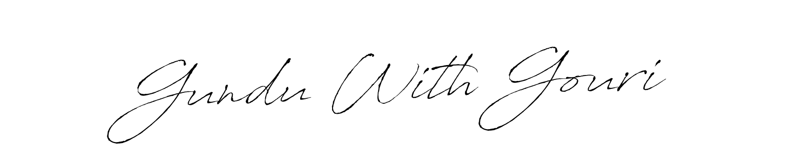 Once you've used our free online signature maker to create your best signature Antro_Vectra style, it's time to enjoy all of the benefits that Gundu With Gouri name signing documents. Gundu With Gouri signature style 6 images and pictures png