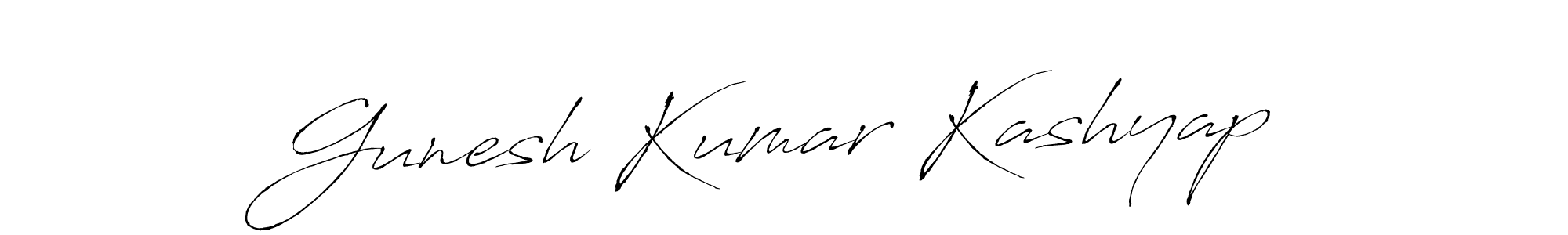 How to make Gunesh Kumar Kashyap signature? Antro_Vectra is a professional autograph style. Create handwritten signature for Gunesh Kumar Kashyap name. Gunesh Kumar Kashyap signature style 6 images and pictures png