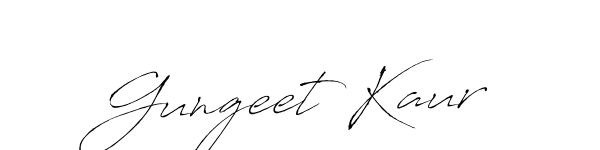 Make a beautiful signature design for name Gungeet Kaur. With this signature (Antro_Vectra) style, you can create a handwritten signature for free. Gungeet Kaur signature style 6 images and pictures png