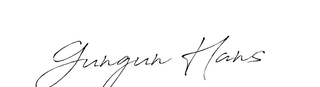 Create a beautiful signature design for name Gungun Hans. With this signature (Antro_Vectra) fonts, you can make a handwritten signature for free. Gungun Hans signature style 6 images and pictures png