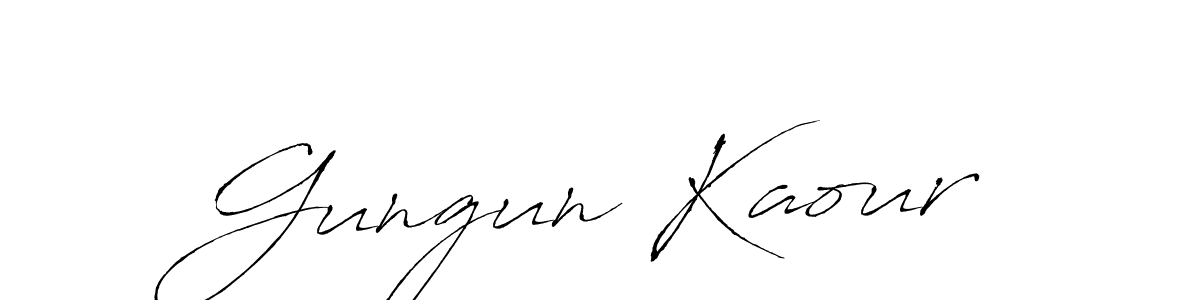 Design your own signature with our free online signature maker. With this signature software, you can create a handwritten (Antro_Vectra) signature for name Gungun Kaour. Gungun Kaour signature style 6 images and pictures png