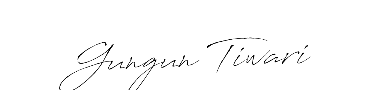 How to make Gungun Tiwari name signature. Use Antro_Vectra style for creating short signs online. This is the latest handwritten sign. Gungun Tiwari signature style 6 images and pictures png