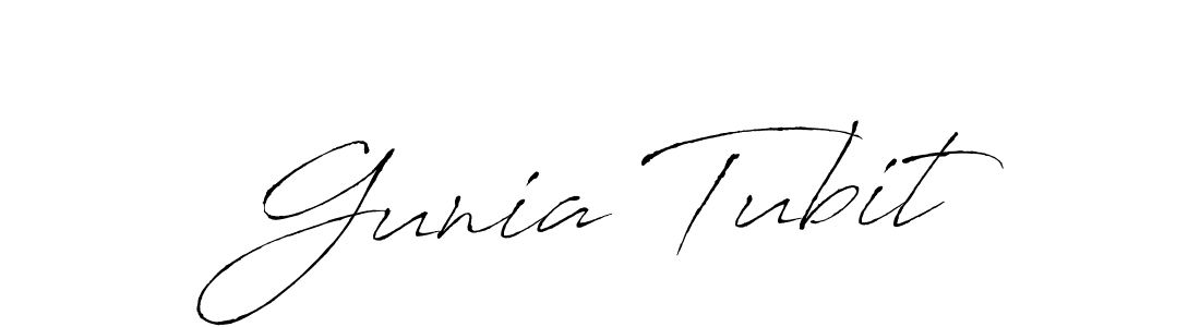 Gunia Tubit stylish signature style. Best Handwritten Sign (Antro_Vectra) for my name. Handwritten Signature Collection Ideas for my name Gunia Tubit. Gunia Tubit signature style 6 images and pictures png