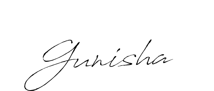 How to make Gunisha name signature. Use Antro_Vectra style for creating short signs online. This is the latest handwritten sign. Gunisha signature style 6 images and pictures png