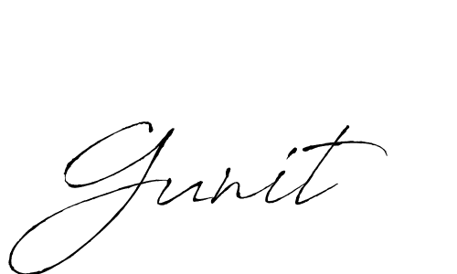 Design your own signature with our free online signature maker. With this signature software, you can create a handwritten (Antro_Vectra) signature for name Gunit. Gunit signature style 6 images and pictures png