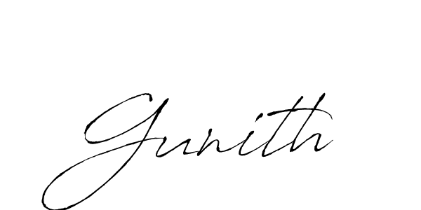 Gunith stylish signature style. Best Handwritten Sign (Antro_Vectra) for my name. Handwritten Signature Collection Ideas for my name Gunith. Gunith signature style 6 images and pictures png