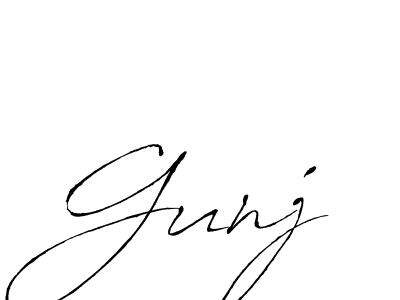 The best way (Antro_Vectra) to make a short signature is to pick only two or three words in your name. The name Gunj include a total of six letters. For converting this name. Gunj signature style 6 images and pictures png