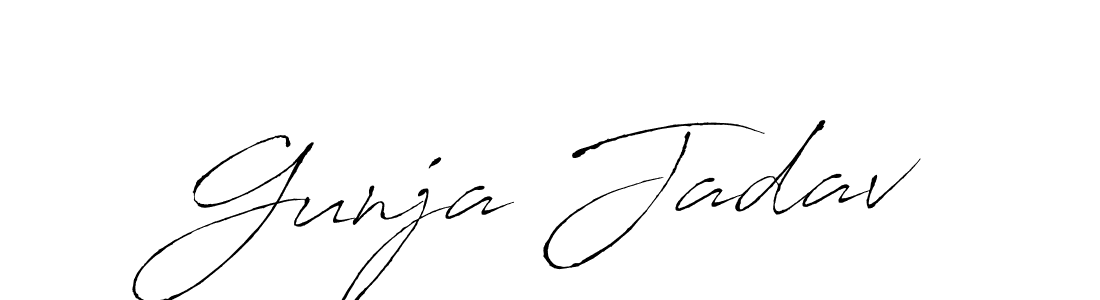 Use a signature maker to create a handwritten signature online. With this signature software, you can design (Antro_Vectra) your own signature for name Gunja Jadav. Gunja Jadav signature style 6 images and pictures png