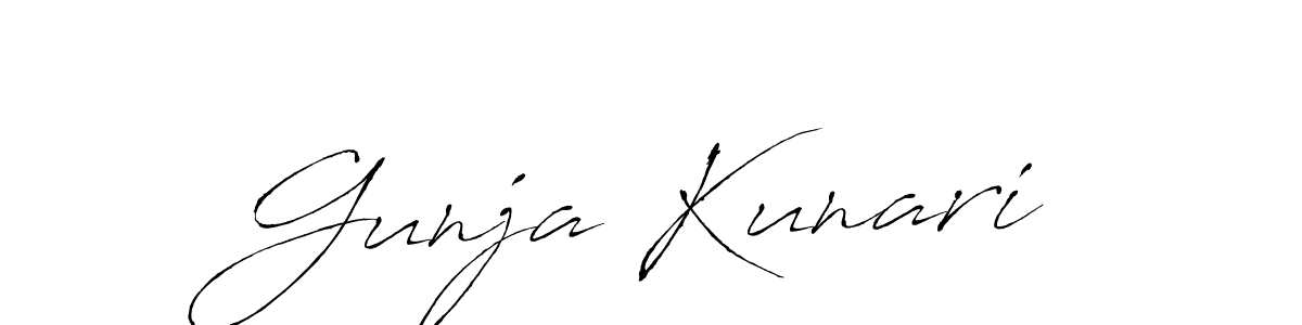 Gunja Kunari stylish signature style. Best Handwritten Sign (Antro_Vectra) for my name. Handwritten Signature Collection Ideas for my name Gunja Kunari. Gunja Kunari signature style 6 images and pictures png