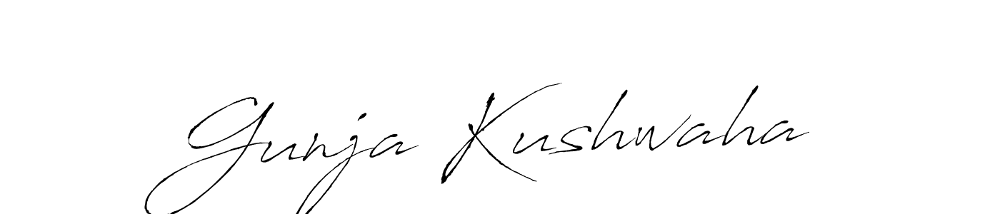 Gunja Kushwaha stylish signature style. Best Handwritten Sign (Antro_Vectra) for my name. Handwritten Signature Collection Ideas for my name Gunja Kushwaha. Gunja Kushwaha signature style 6 images and pictures png